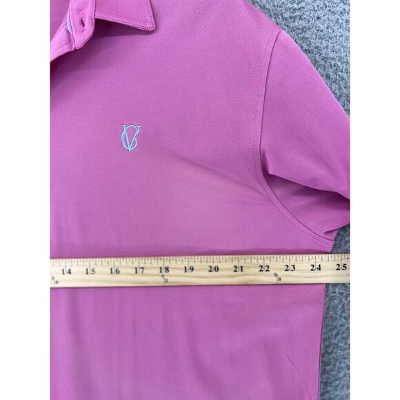 Johnnie O Polo Short Sleeve Golf Beach Surf Salmon Pink Stretch Mens XL Logo - Picture 8 of 12